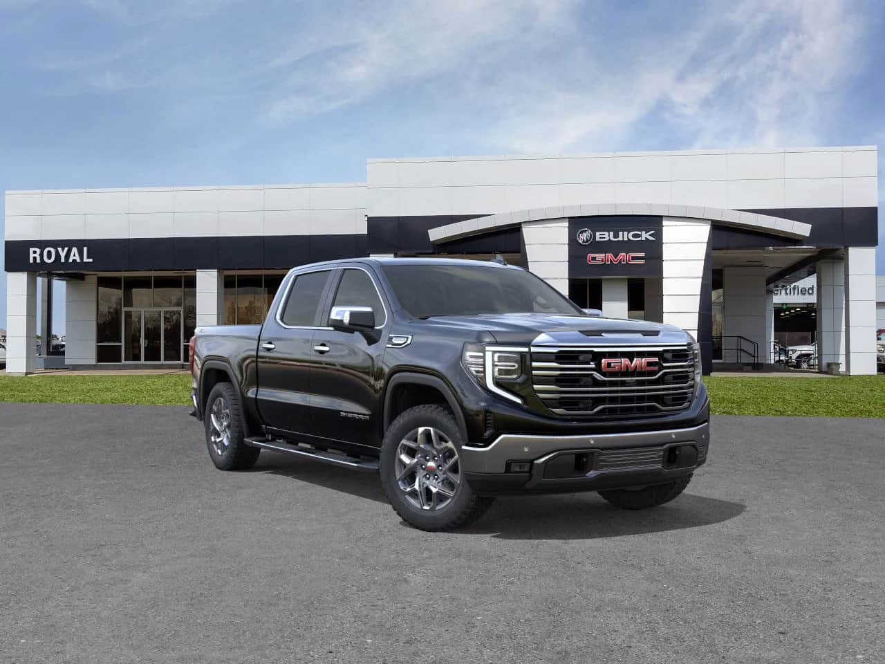 New GMC Sierra trucks for sale at a GMC dealer in Baton Rouge, Louisiana